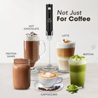 Milky Whip™ USB Rechargeable Electric Milk Frothier with 2 Whisk Attachments