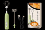 Milky Whip™ USB Rechargeable Electric Milk Frothier with 2 Whisk Attachments