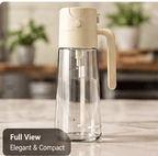 2-in-1 Glass Oil Dispenser & Sprayer – Pour & Spray Bottle for Cooking